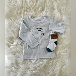 ⚫️5 for $25!⚫️ NWT-Lila & Jack long sleeve shirt with matching socks